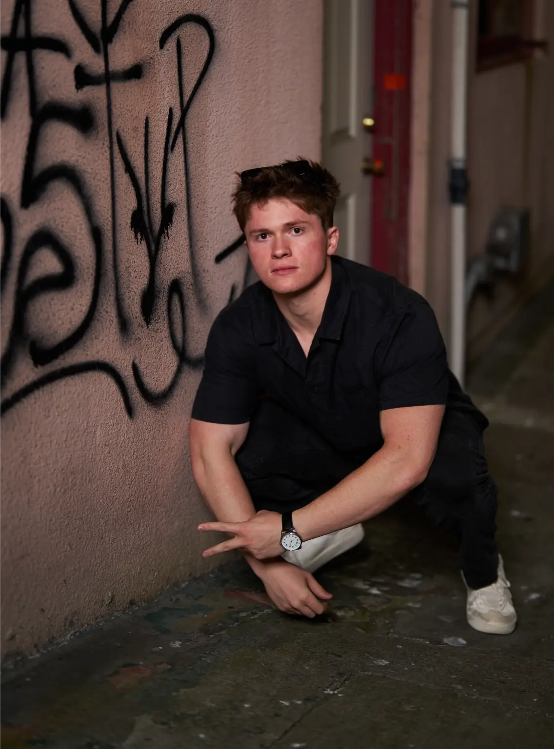 Jason Kushy in alleyway